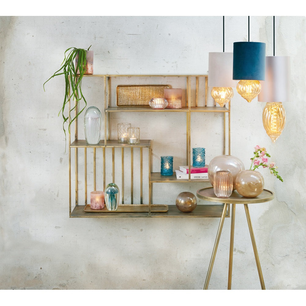 Product photograph of Light Living Yvona Wall Shelving Antique Gold from Olivia's.