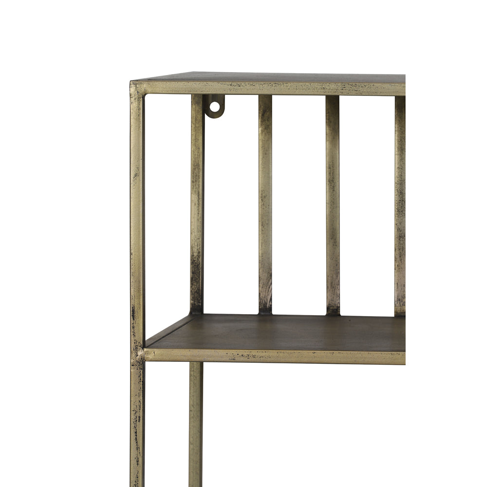 Product photograph of Light Living Yvona Wall Shelving Antique Gold from Olivia's.