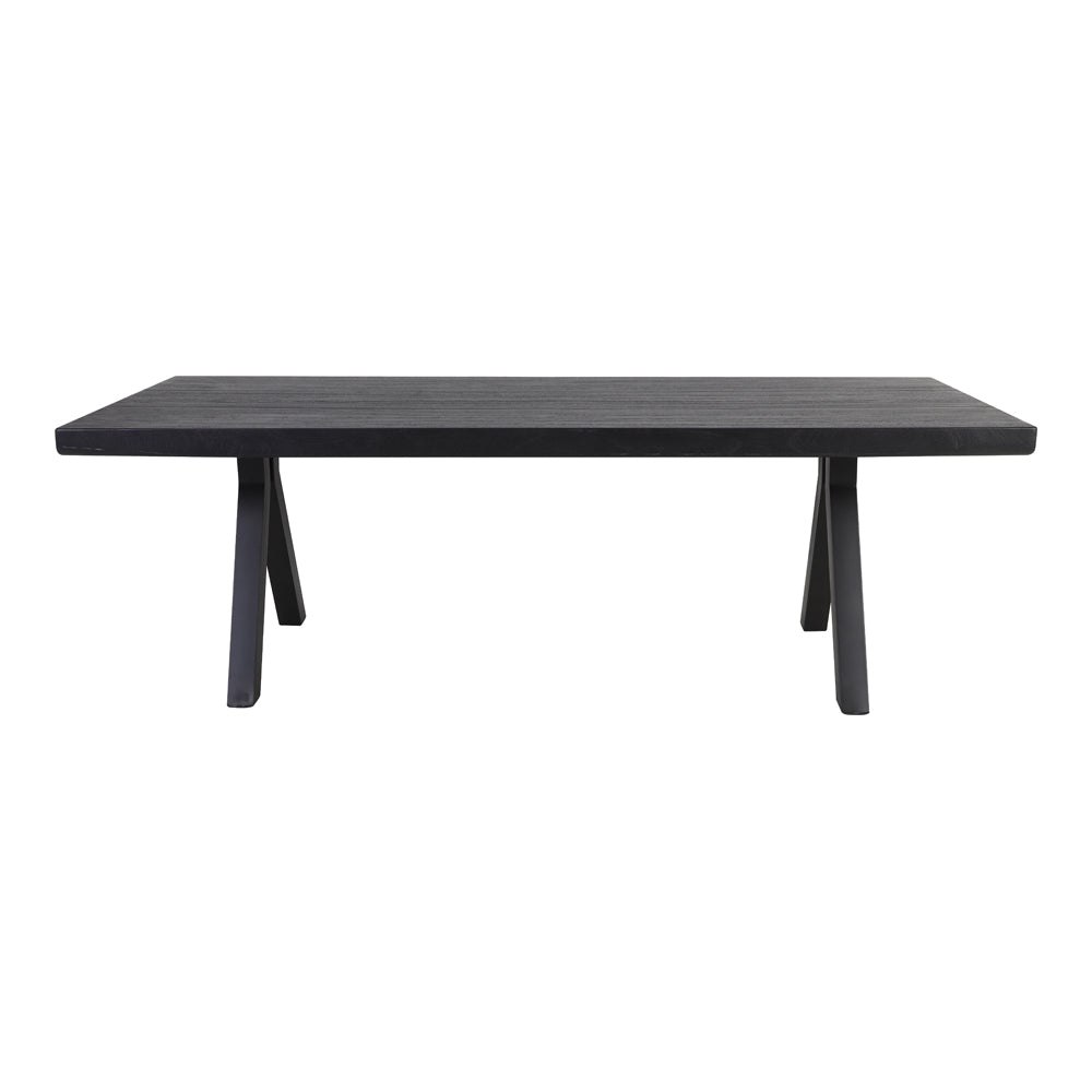Light Living Muden 6 Seater Dining Table Black Outlet