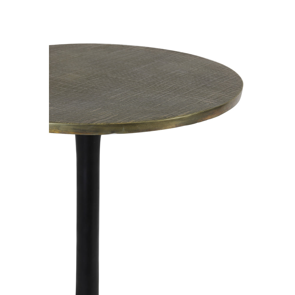 Product photograph of Light Living Rickerd High Side Table In Antique Bronze from Olivia's.