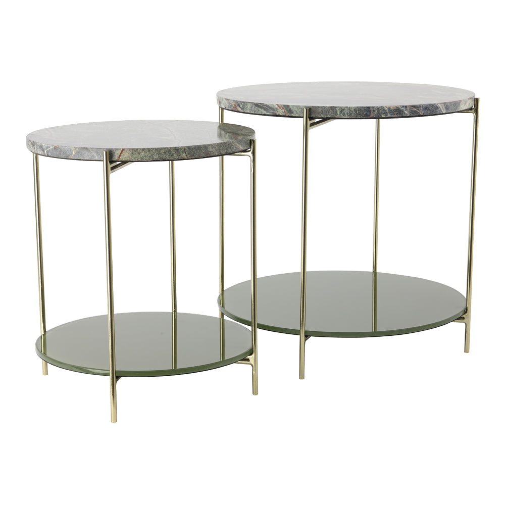 Product photograph of Light Living Set Of 2 Besot Side Table Green from Olivia's