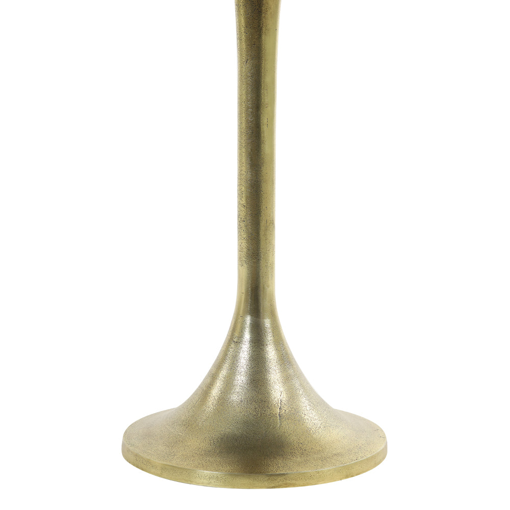 Product photograph of Light Living Rickerd High Side Table Green Marble And Antique Bronze from Olivia's.