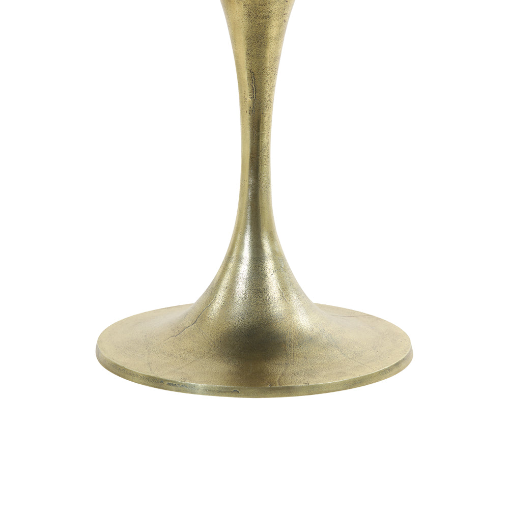 Product photograph of Light Living Rickerd Low Side Table Green Marble And Antique Bronze from Olivia's.