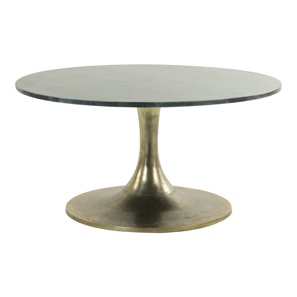 Product photograph of Light Living Rickerd Coffee Table Green Marble And Antique Bronze from Olivia's