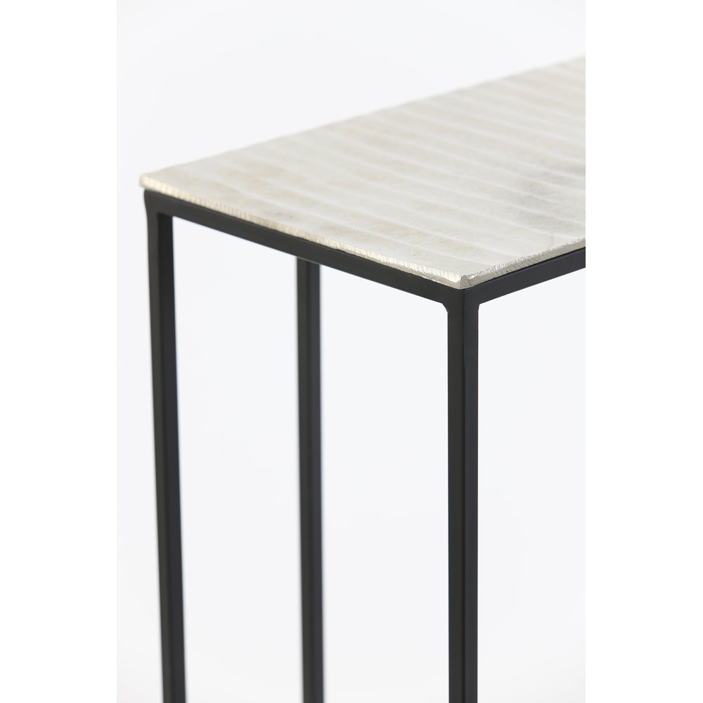 Product photograph of Light Living Macy Side Table Nickel from Olivia's.