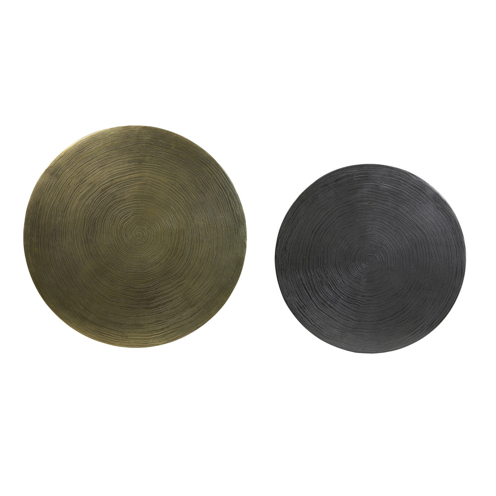 Product photograph of Light Living Set Of 2 Primo Side Table Black Bronze And Matt Black from Olivia's.