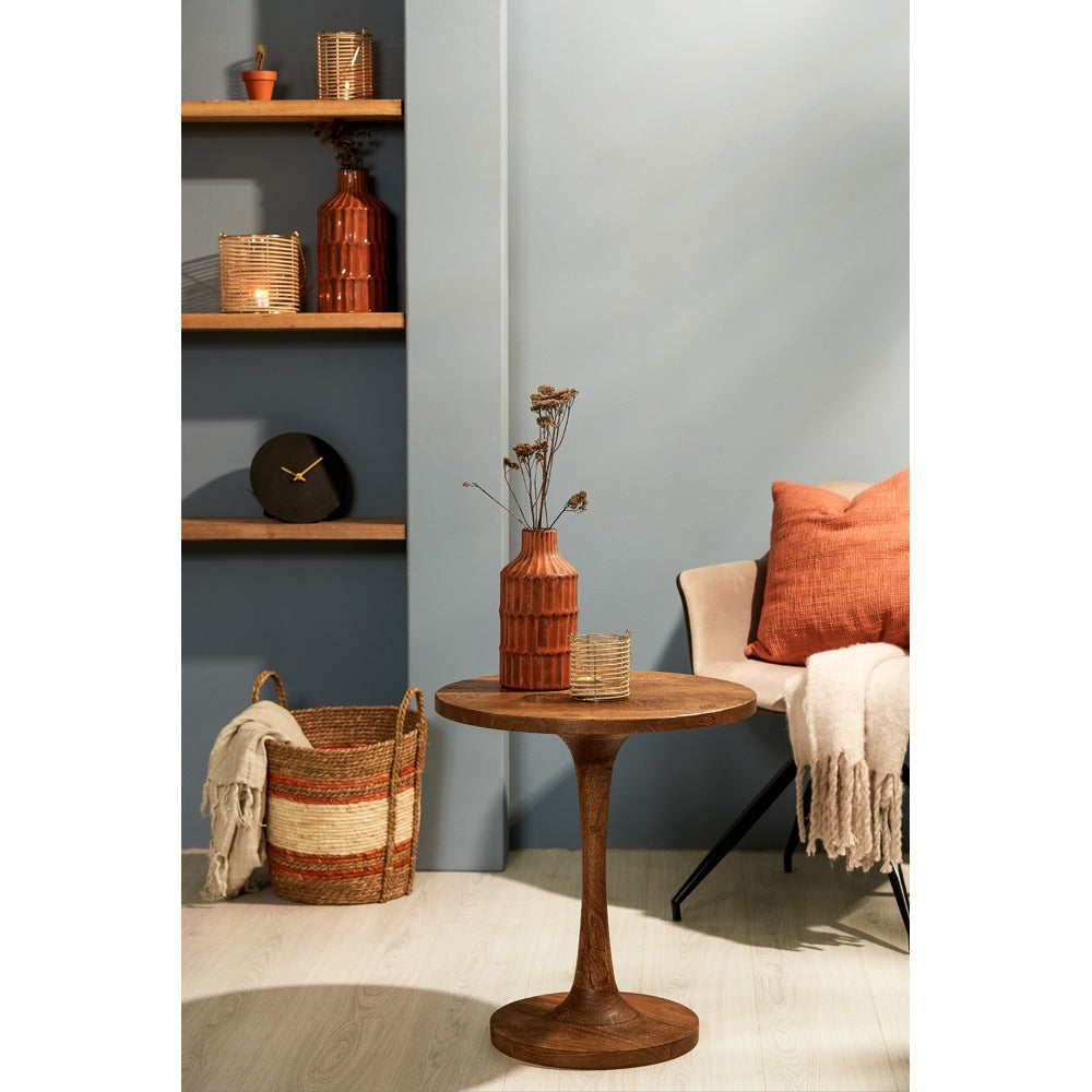 Product photograph of Light Living Bicaba Side Table Matt Dark Brown Small from Olivia's.
