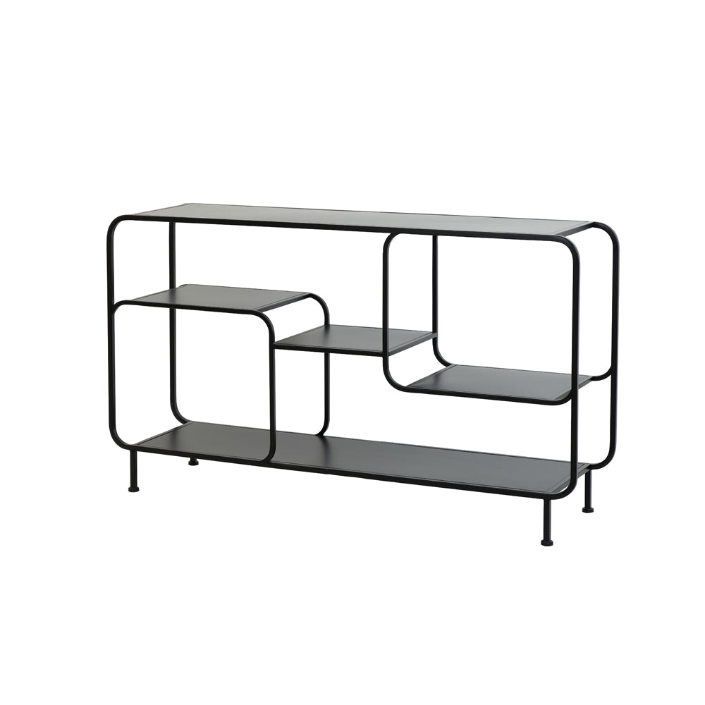 Product photograph of Light Living Winston Wide Display Cabinet Black from Olivia's.