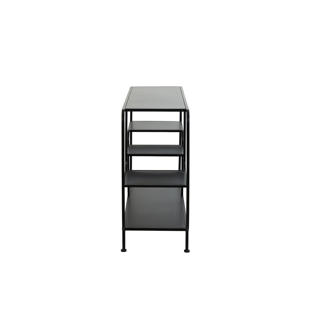 Product photograph of Light Living Winston Wide Display Cabinet Black from Olivia's.