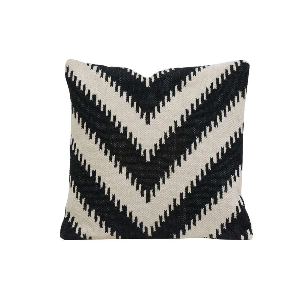 Product photograph of Light Living Arrocca Hook Print Cushion Black White from Olivia's