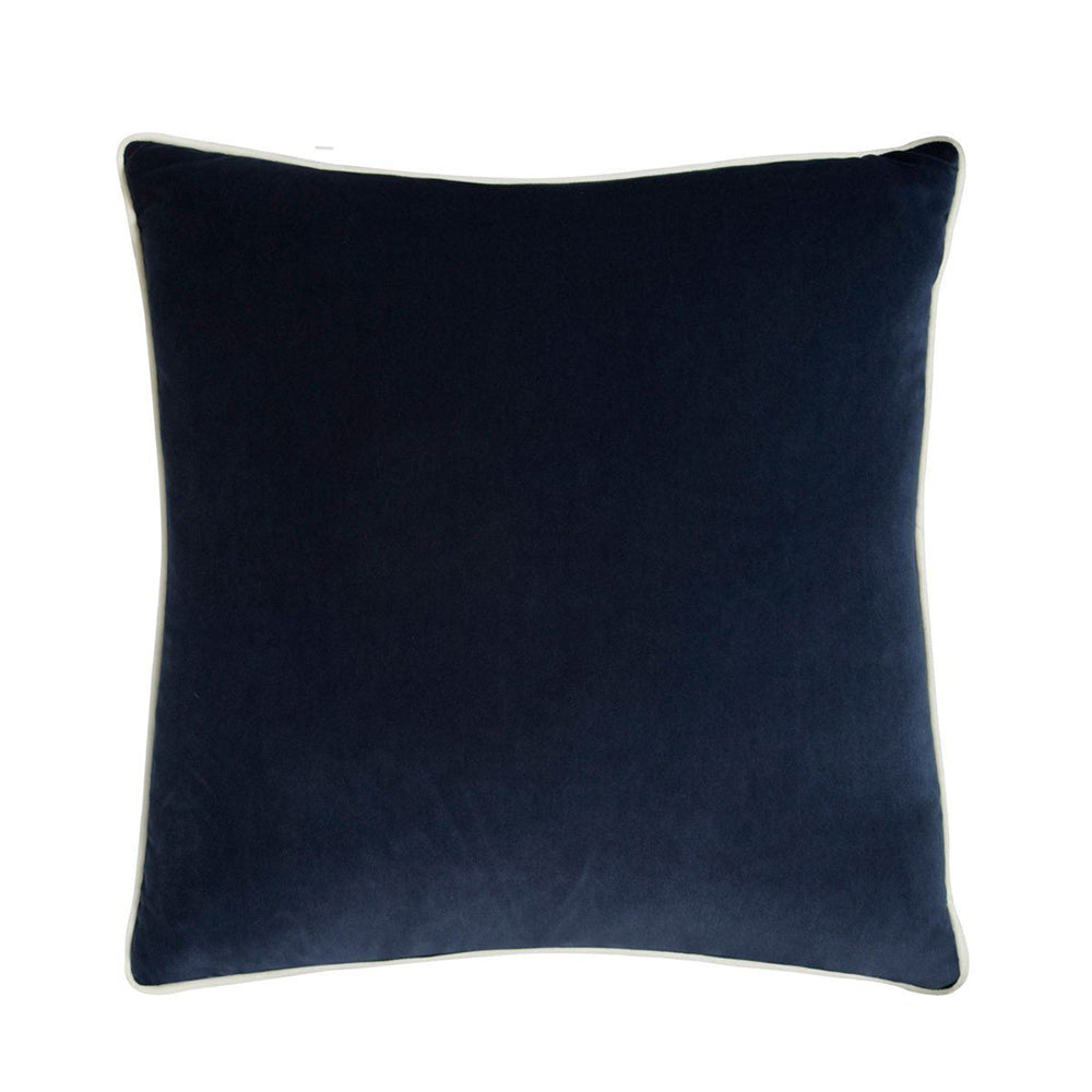 Andrew Martin Pelham Denim Cushion With Milk Piping