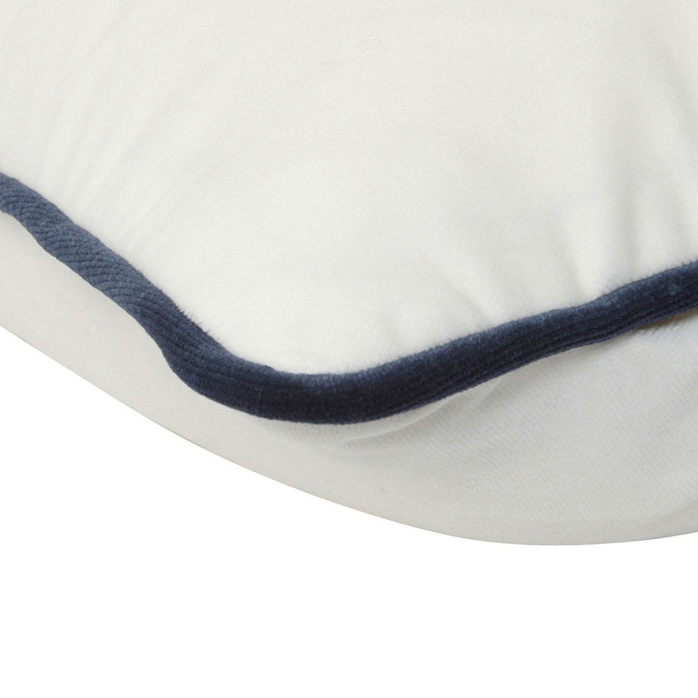 Product photograph of Andrew Martin Pelham Milk Cushion With Denim Piping from Olivia's.