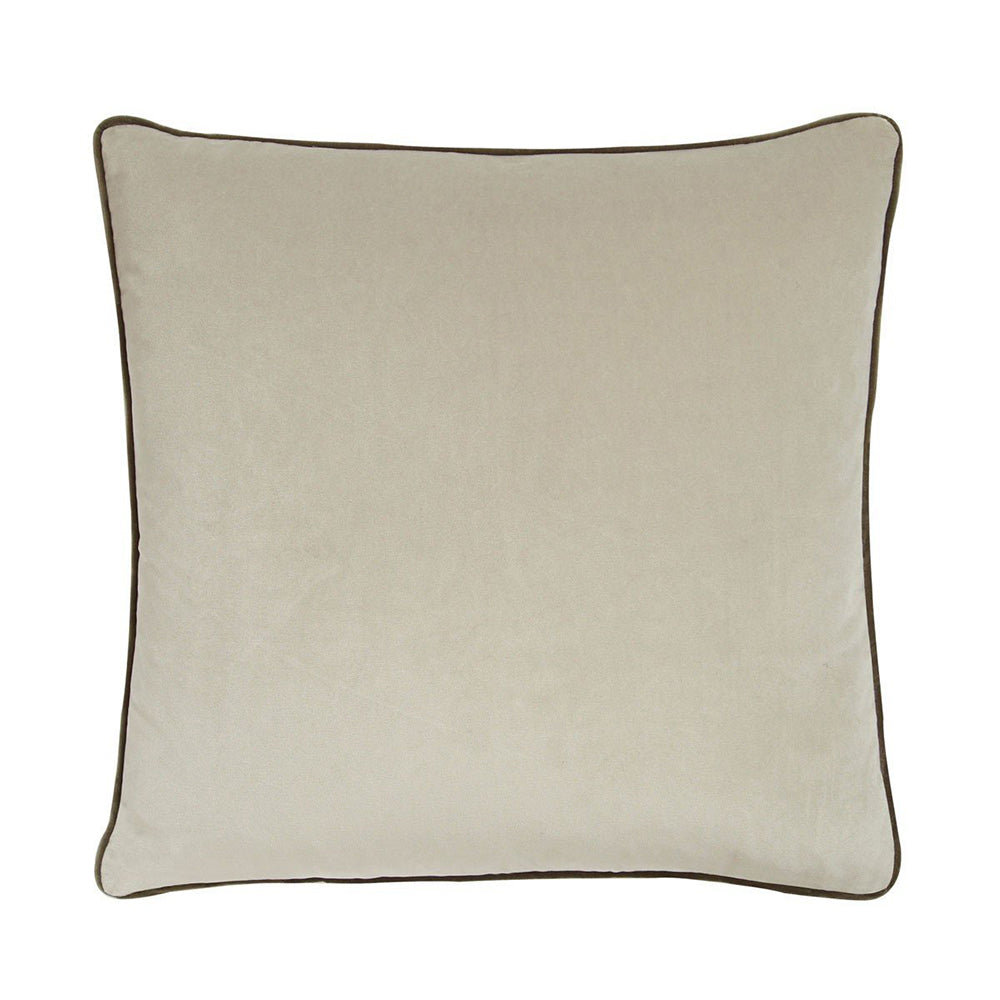 Product photograph of Andrew Martin Pelham Stone Cushion With Taupe Piping from Olivia's