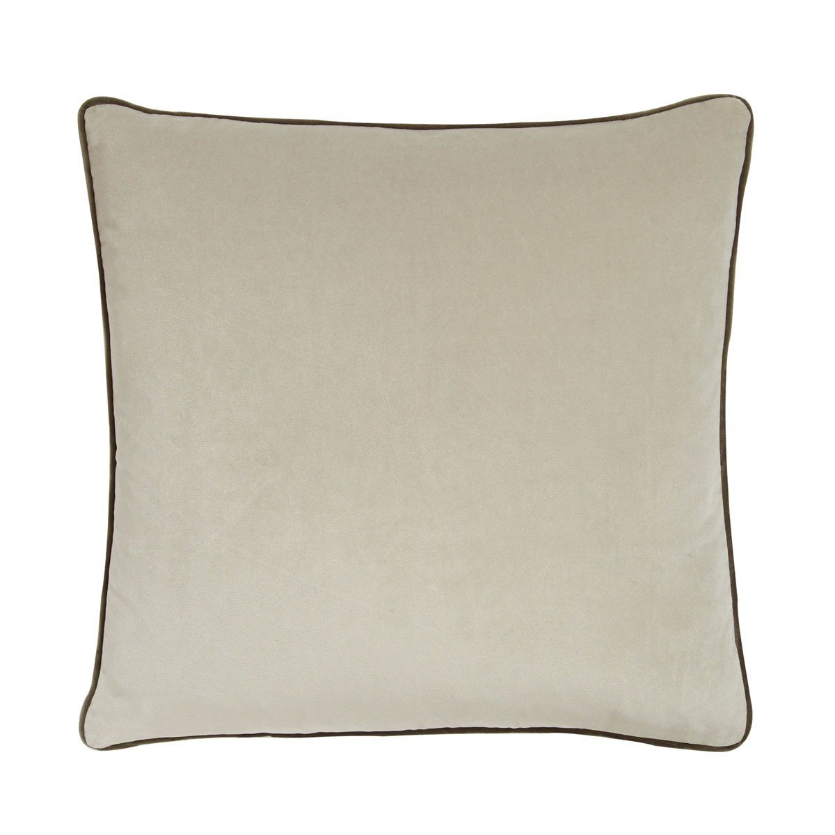 Andrew Martin Pelham Cushion With Taupe Piping Stone