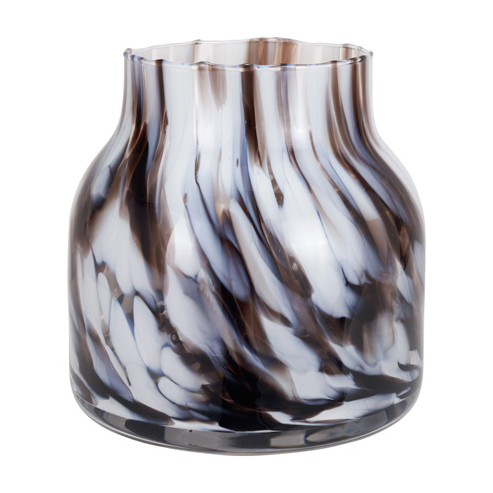 Product photograph of Olivia S Stewart Tortoise Shell Short Glass Vase from Olivia's