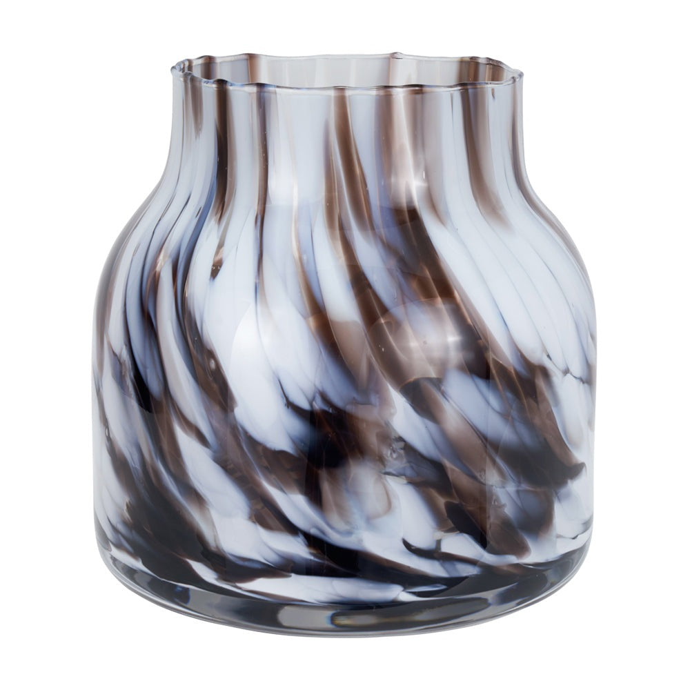 Product photograph of Olivia S Stewart Tortoise Shell Short Glass Vase from Olivia's.