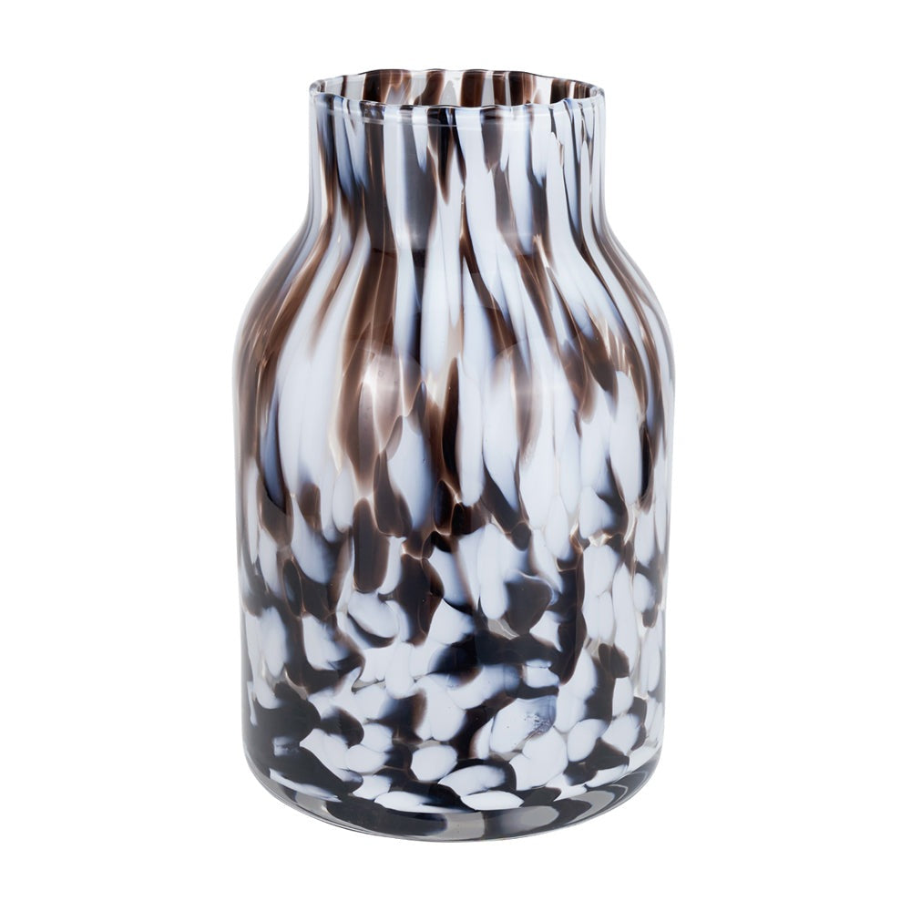 Product photograph of Olivia S Stewart Tortoise Shell Tall Glass Vase from Olivia's