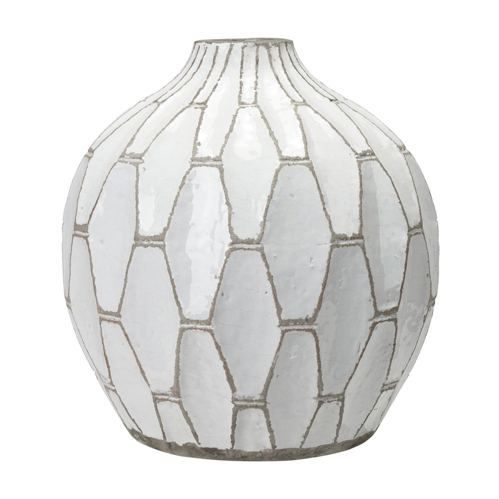 Olivias Gauld Stoneware Geometric Vase In White