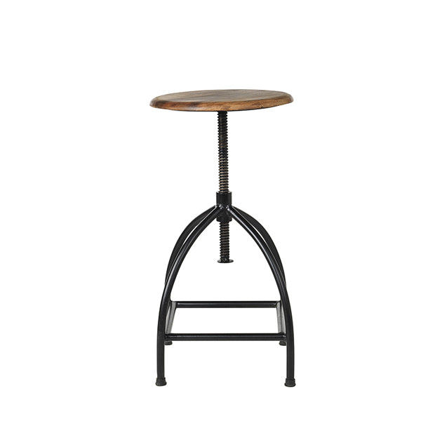 Product photograph of Broste Copenhagen Set Of 2 Sire Bar Stools In Natural Brown With Black Frame from Olivia's