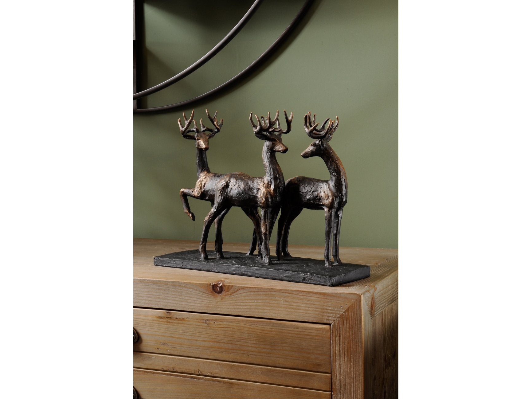 Product photograph of Libra Luxurious Glamour Collection - Stag Trio Sculpture from Olivia's.