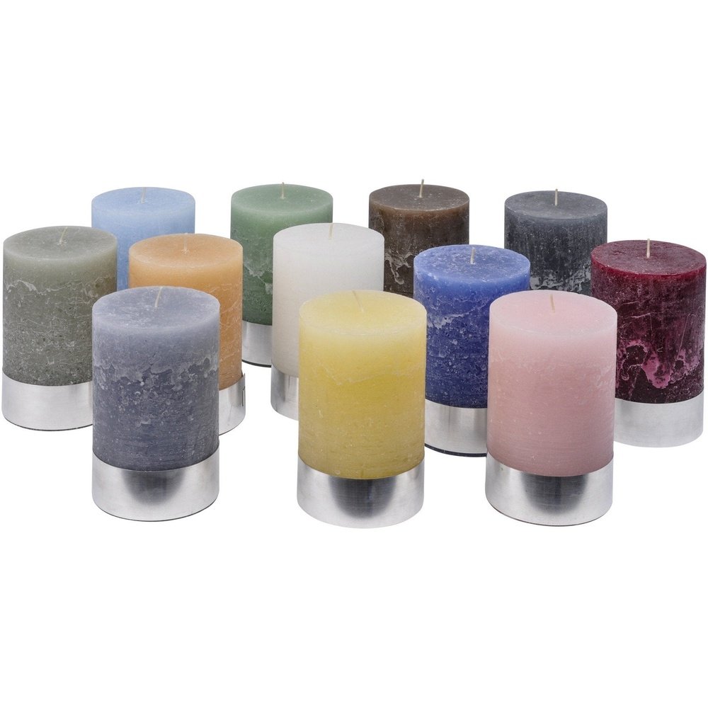 Product photograph of Libra Interiors White Rustica Pillar Candle from Olivia's.