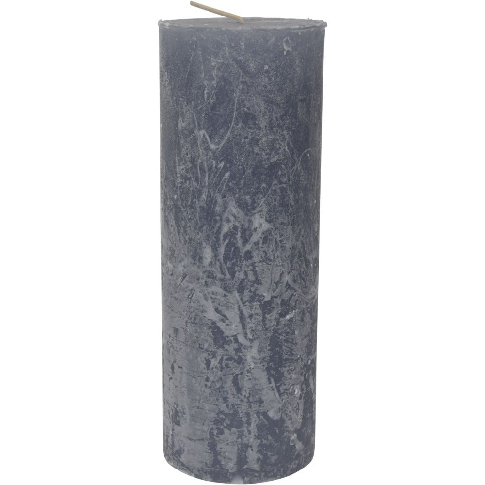 Product photograph of Libra Interiors Rustica Pillar Candle Light Grey from Olivia's