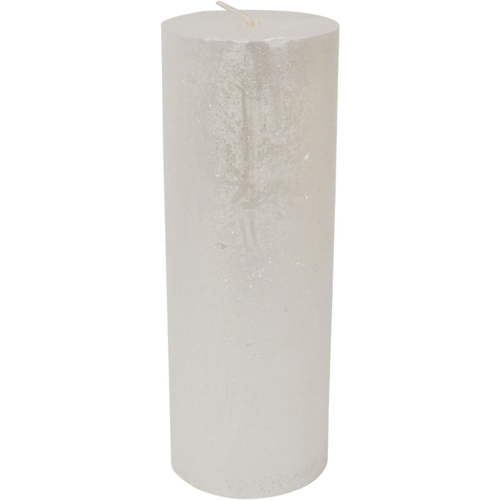 Product photograph of Libra Interiors Rustica Pillar Candle Pearl from Olivia's