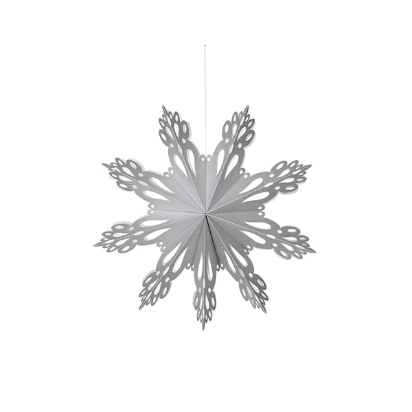Product photograph of Broste Copenhagen Snowflake Ornament Silver Medium from Olivia's