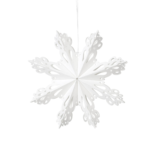 Product photograph of Broste Copenhagen Snowflake Ornament White Extra Large from Olivia's.