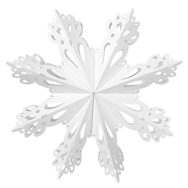 Product photograph of Broste Copenhagen Snowflake Ornament White Medium from Olivia's.