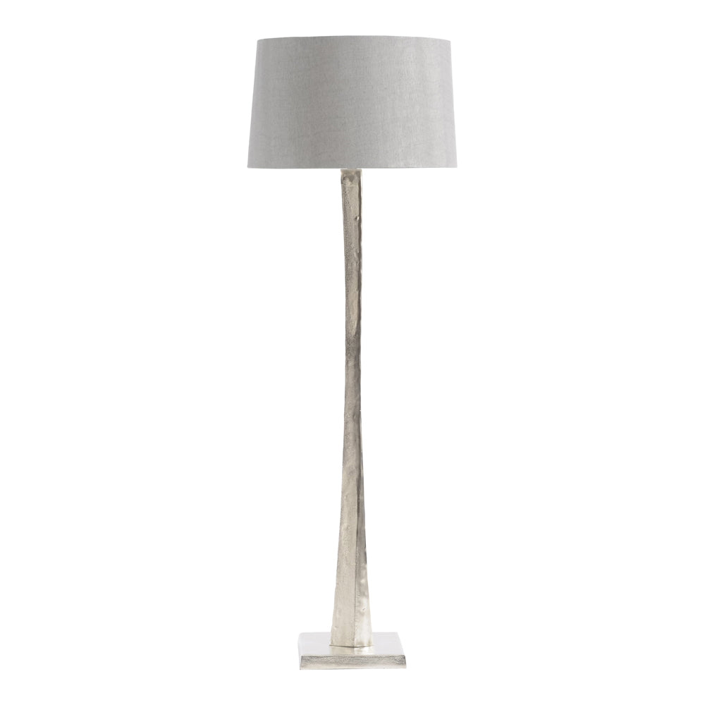 Product photograph of Libra Luxurious Glamour Collection - Iconic Trinity Silver Aluminium Floor Lamp With Grey Shade from Olivia's