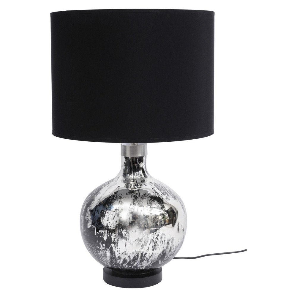 Product photograph of Libra Silver And Black Antique Table Lamp Base Only - E27 60w 16 Shade Outlet from Olivia's.