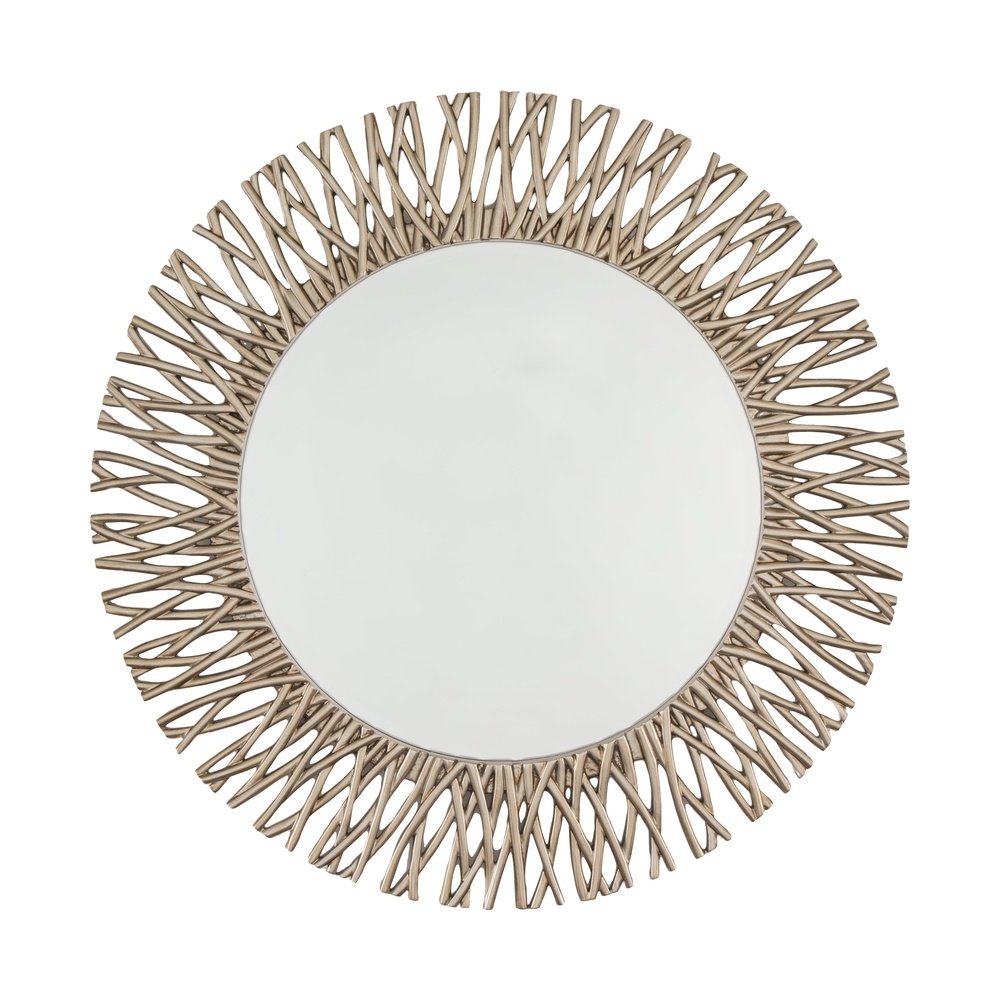 Product photograph of Rv Astley Adel Mirror Champagne Silver Finish from Olivia's