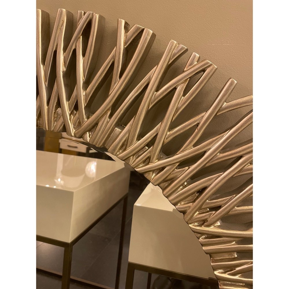 Product photograph of Rv Astley Adel Mirror Champagne Silver Finish from Olivia's.