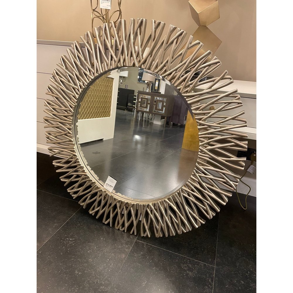 Product photograph of Rv Astley Adel Mirror Champagne Silver Finish from Olivia's.