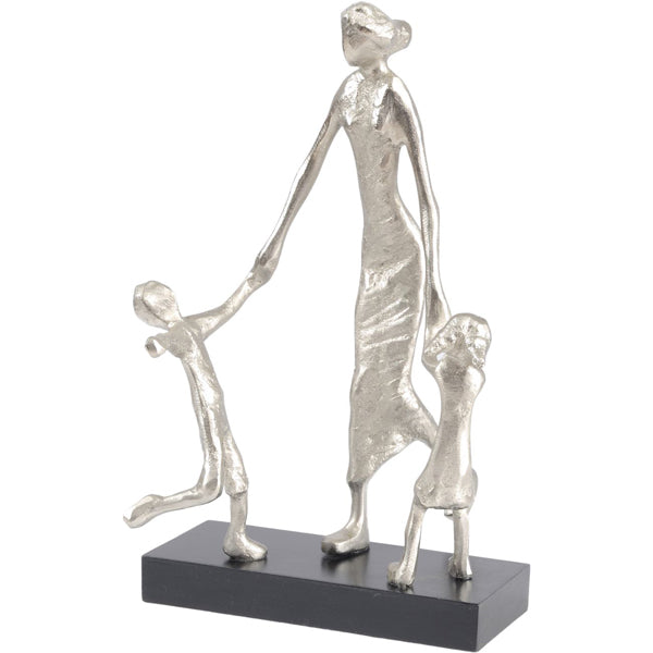Product photograph of Libra Midnight Mayfair Collection - Mother Playing With Children Sculpture from Olivia's