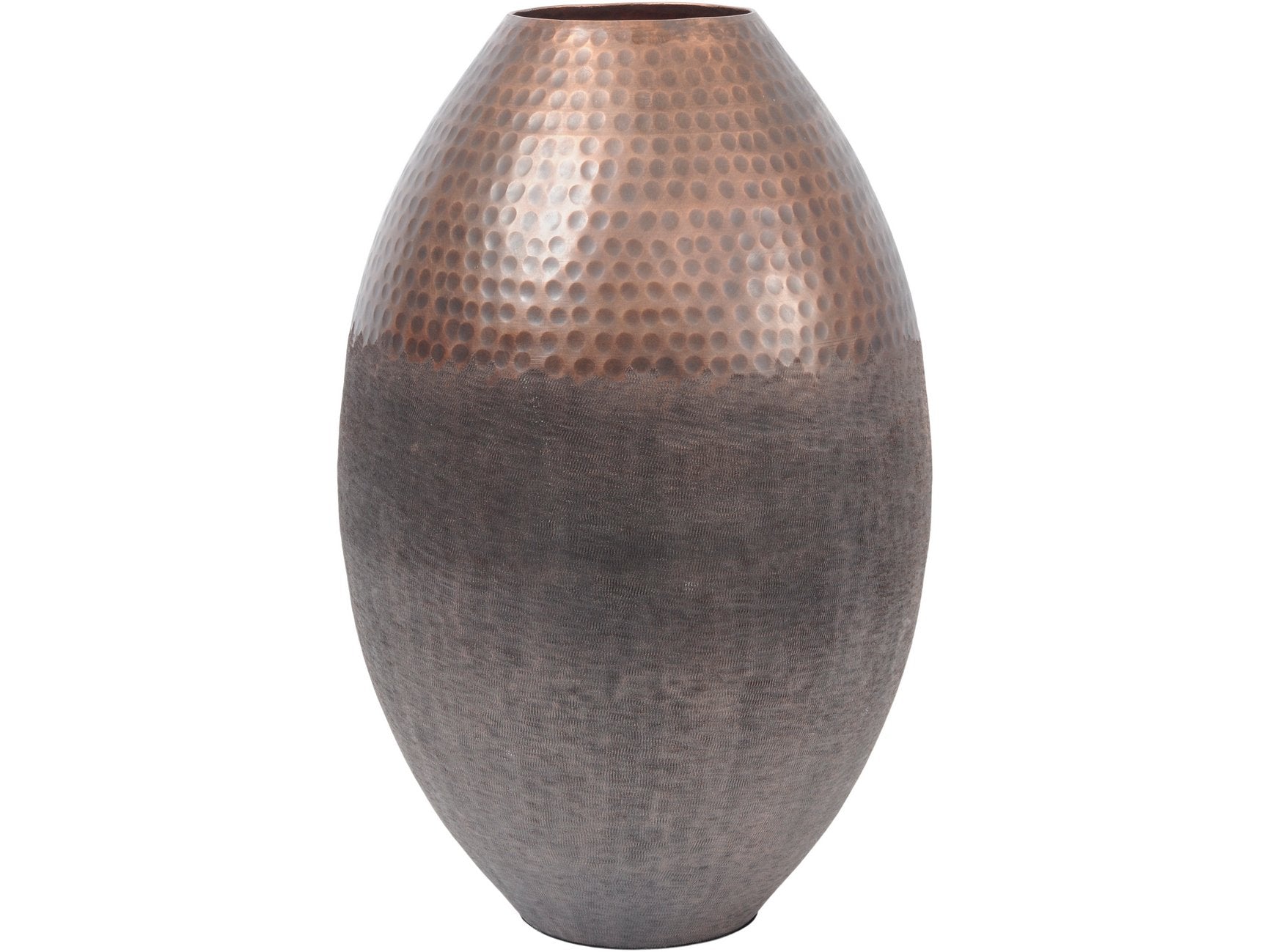Libra Fuse Two Tone Hammered Aluminium Large Vase Dark Bronze