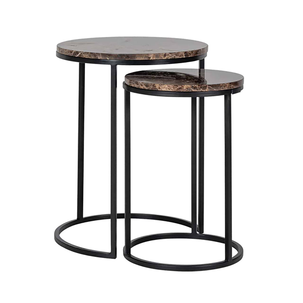 Richmond Set Of 2 Dalton Brown Round Side Table