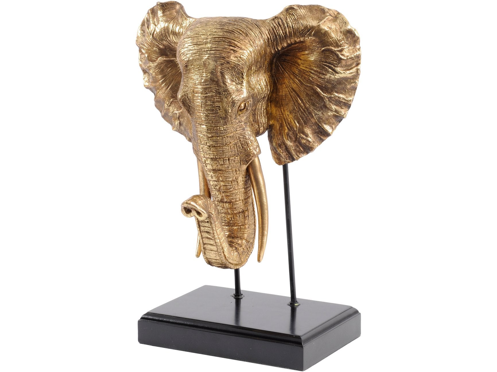 Libra Kusini Elephant Head Sculpture Gold