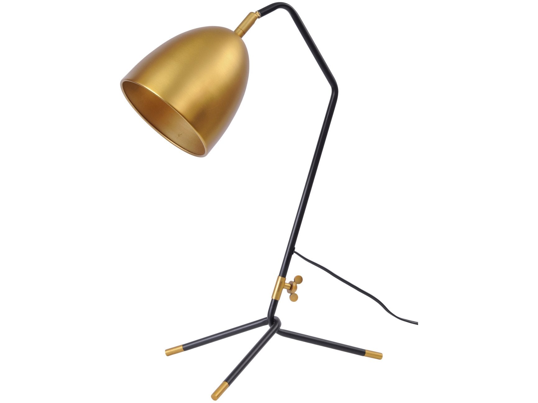 Libra Corvus Shade Table Lamp Brass