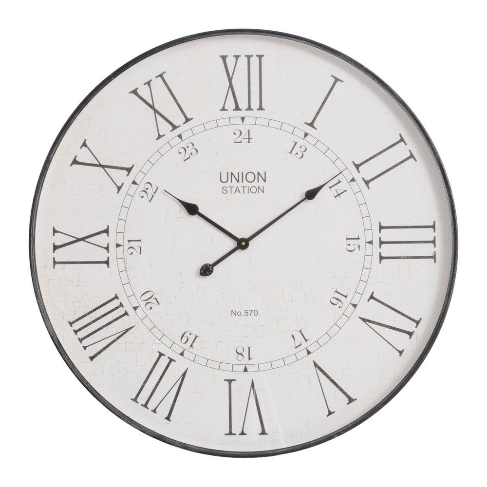 Product photograph of Libra Urban Botanic Collection - Antique Wall Clock Grey from Olivia's