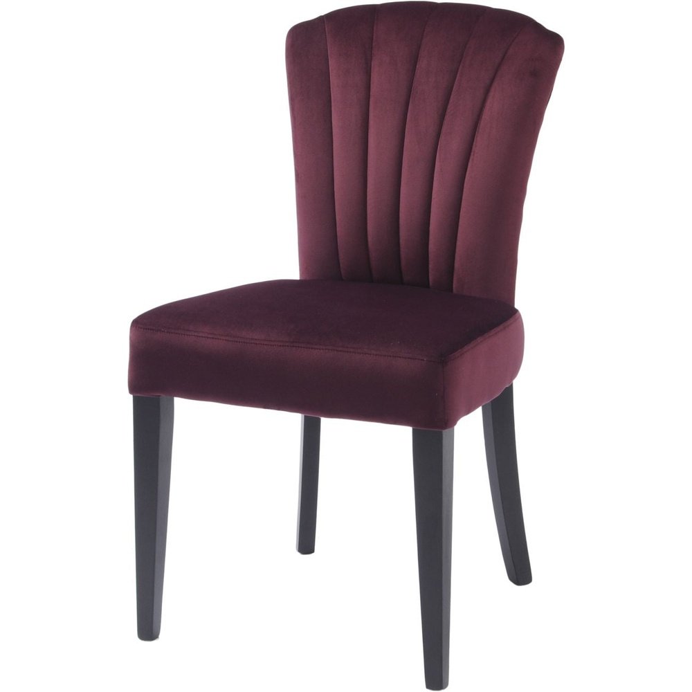 Libra Henley Velvet Shell Upholstered Dining Chair Plum