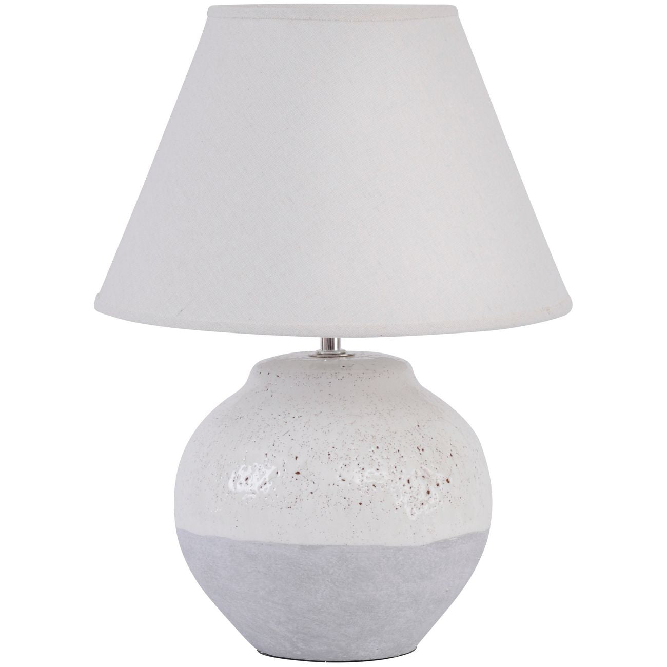 Libra Skyline Porcelain Table Lamp And Shade Small Grey