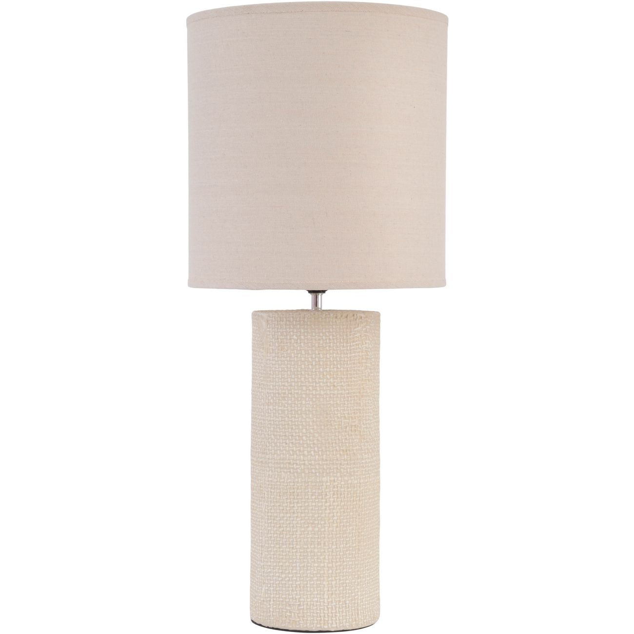 Product photograph of Libra Tall Textured Porcelain Table Lamp With Shade Cream Outlet from Olivia's
