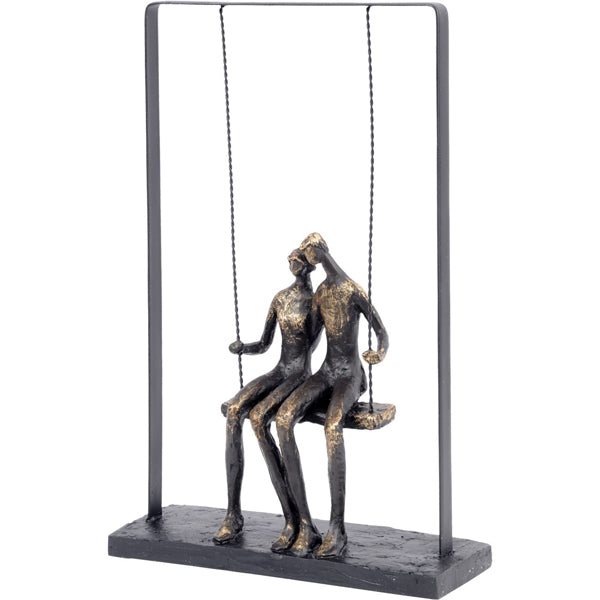 Product photograph of Libra Calm Neutral Collection - Figurative Couple Sitting On Swing Sculpture from Olivia's