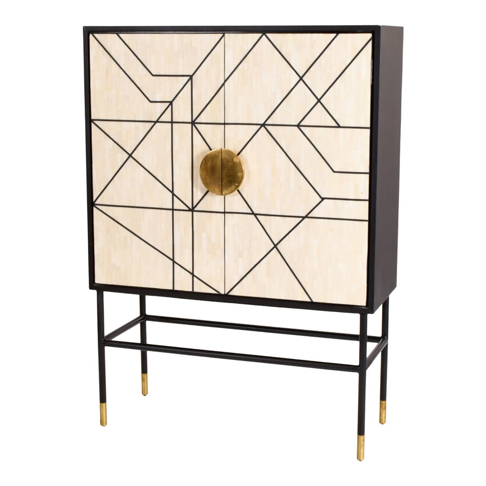 Libra Luxurious Glamour Collection - Rialto Bone Bar Cabinet | Olivia's