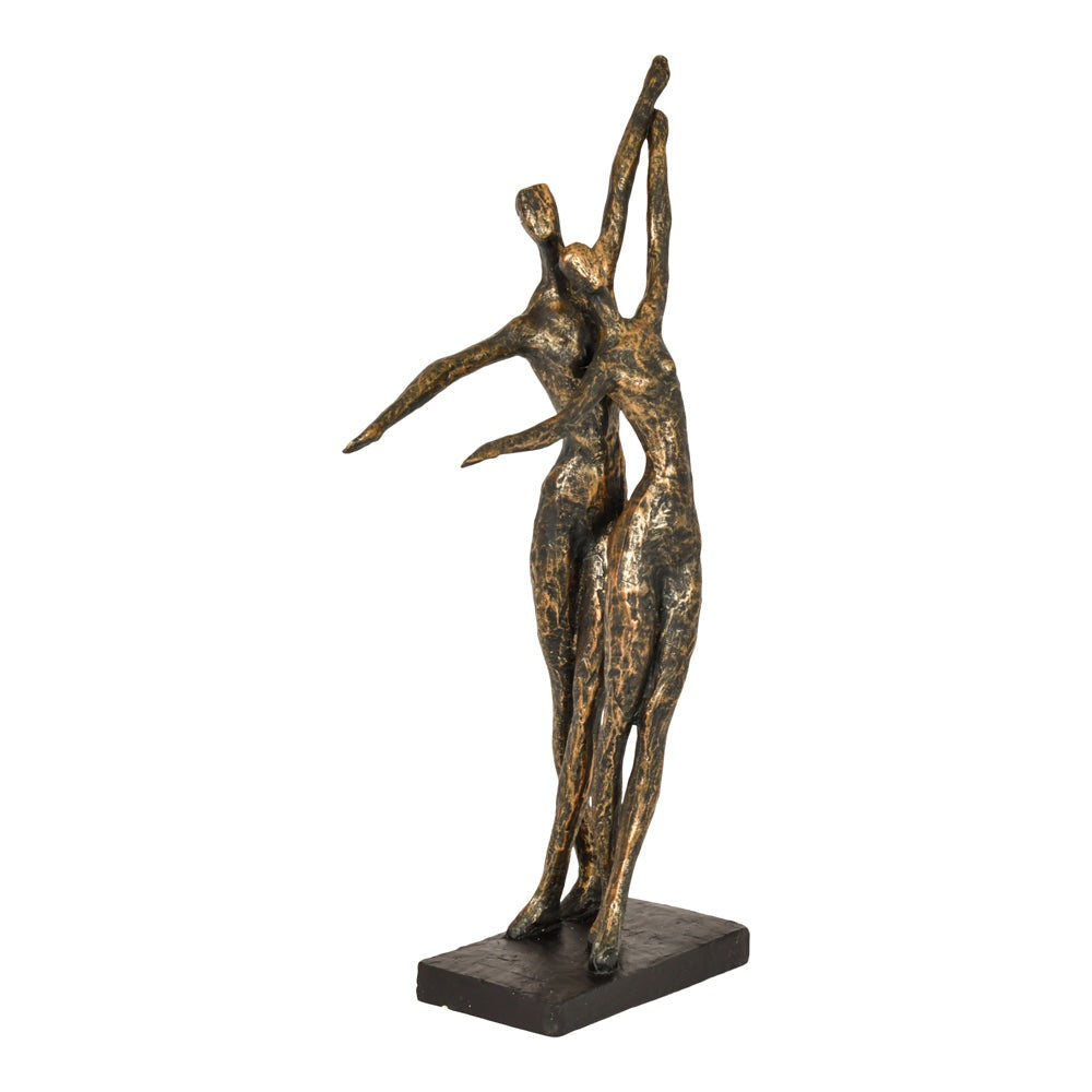 Product photograph of Libra Interiors Celebrating Bronze Resin Standing Couple from Olivia's.