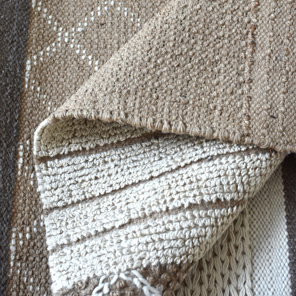 Product photograph of Libra Calm Neutral Collection - Labrede Hand Woven Pit Loom Charcoal Ivory Hemp Rug from Olivia's.