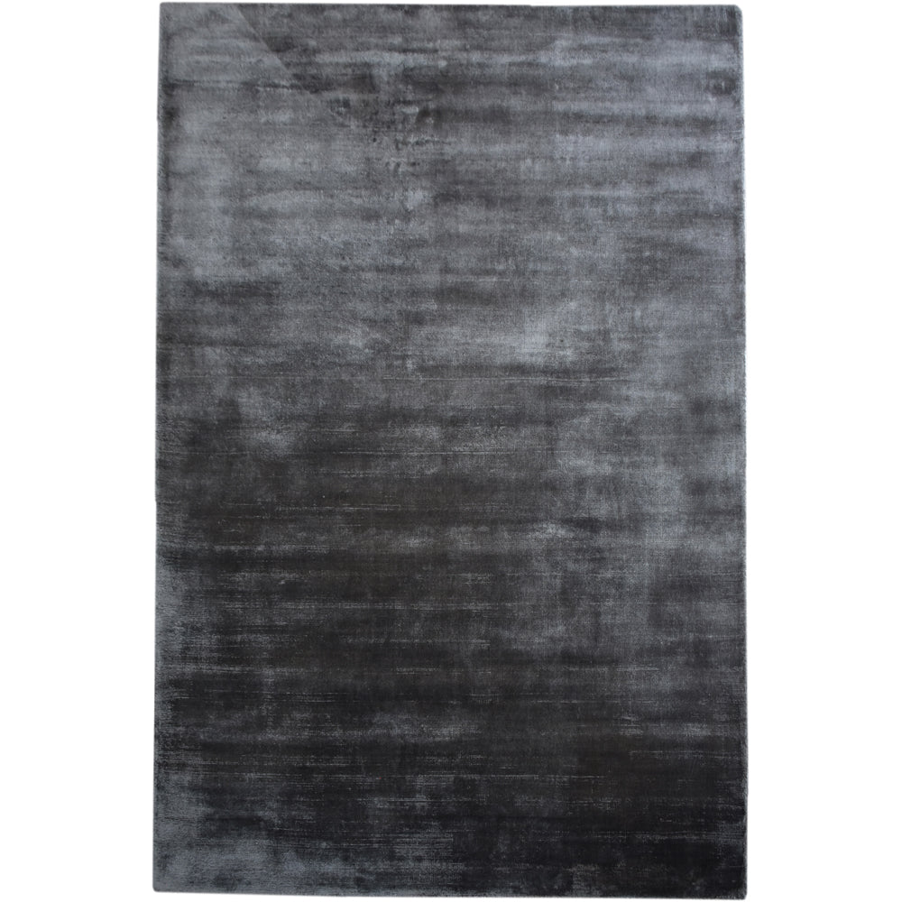 Product photograph of Libra Midnight Mayfair Collection - Noord Hand Woven Graphite Viscose Rug from Olivia's