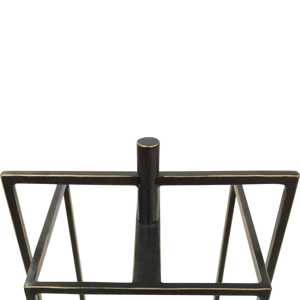Product photograph of Libra Urban Botanic Collection - Catalan Bronze Gilded Single Candle Holder from Olivia's.
